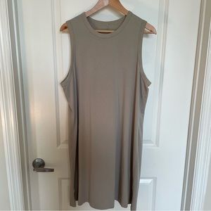 lululemon Classic Fit Cotton Blend Dress Raw Linen Size 14